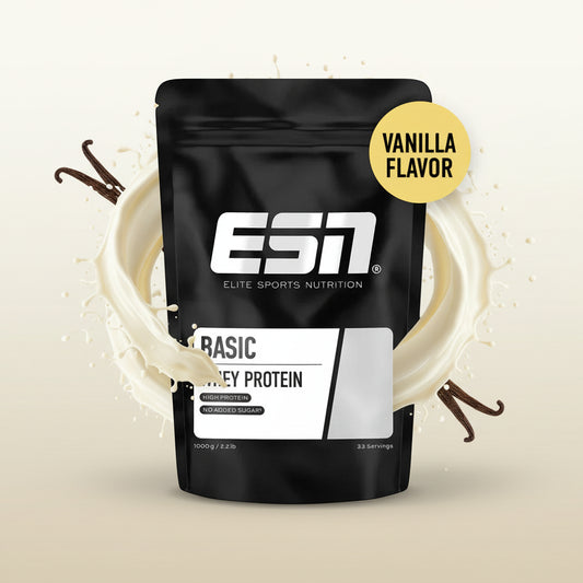 ESN Basic Whey Protein Vanille - 22g Protein pro Portion, hochwertiges Whey-Konzentrat