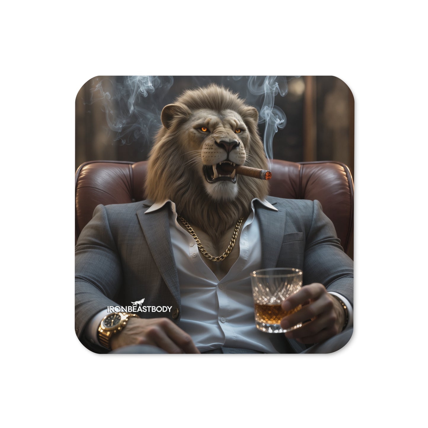 Alpha Boss Lion Untersetzer 4er Set - IRON BEAST BODY