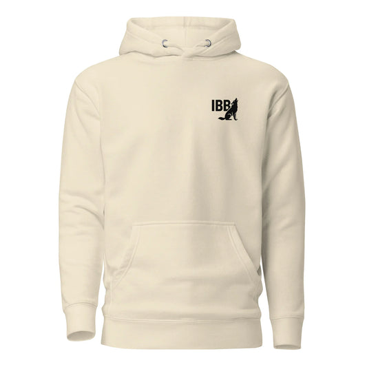 IRON BEAST BODY Premium Gym Hoodie, Unisex, Trainingspullover, Farbe Bone, Frontansicht