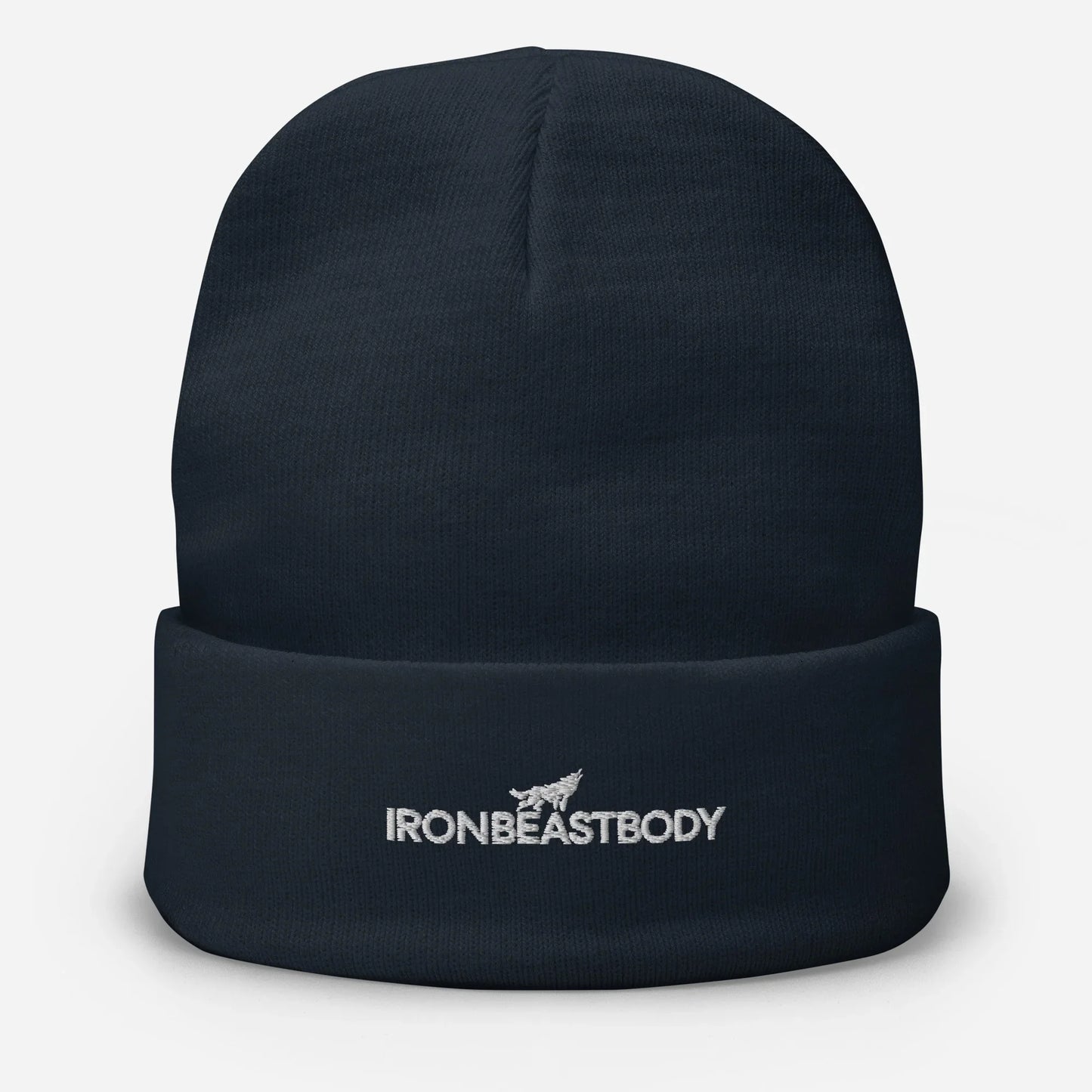 IRON BEAST BODY Strickmütze navy, Gym Beanie, Training, Bodybuilding, Premium Fitness