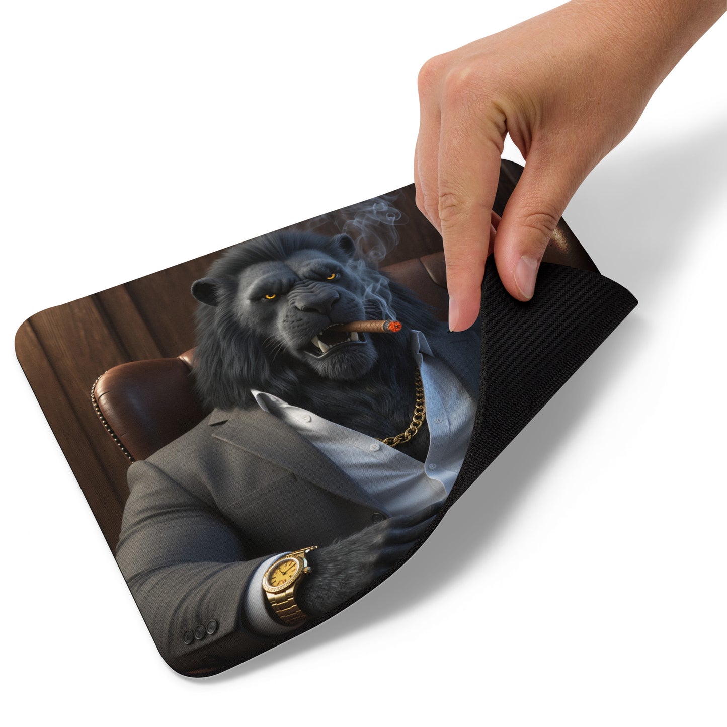 IRON BEAST BODY Gaming-Mauspad - Black Lion Boss Premium Mousepad
