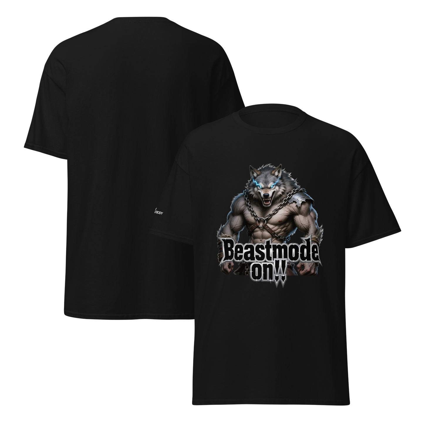 IBB T-Shirt schwarz Blitzwolf Beastmode on