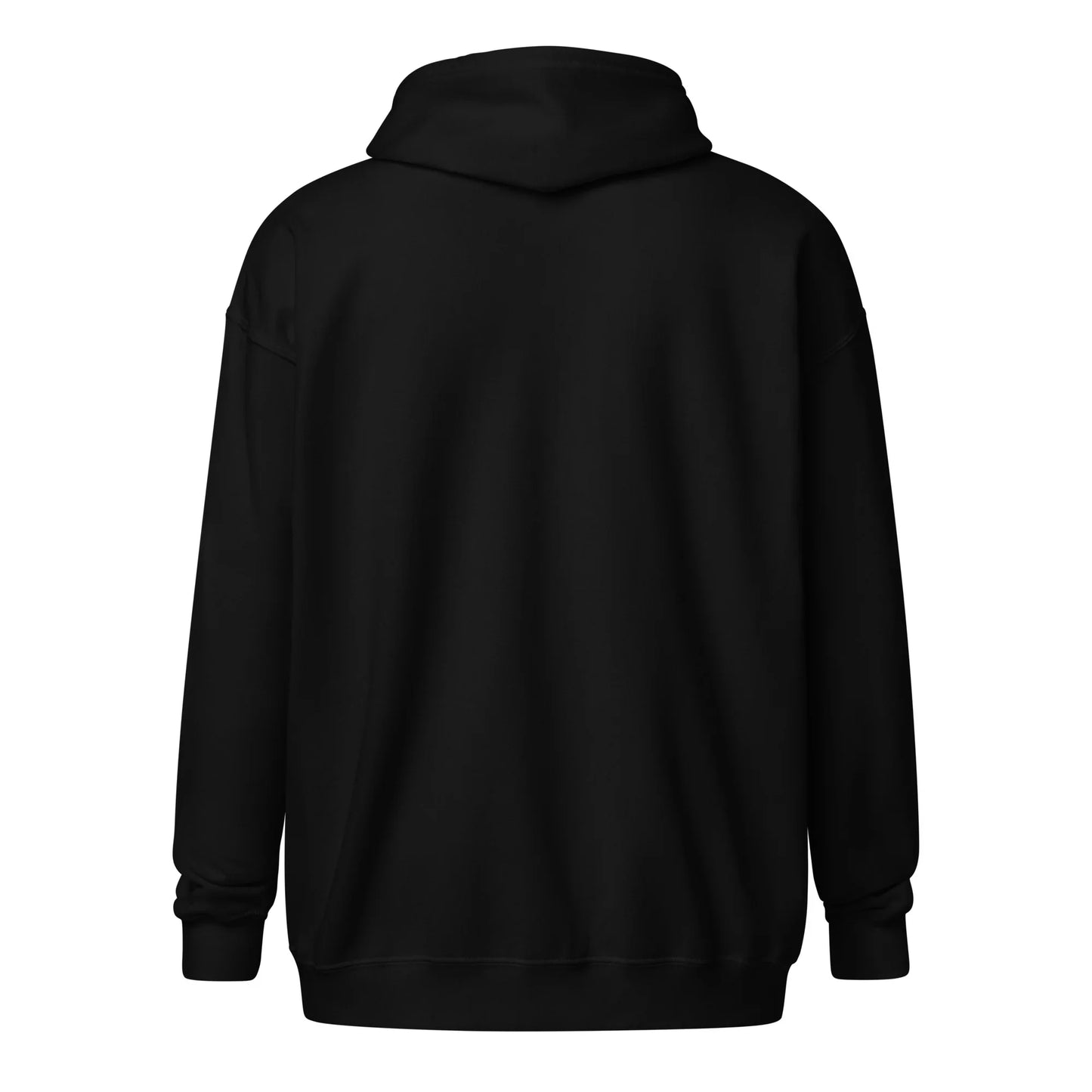 IRON BEAST BODY Unisex Zip Hoodie schwarz, Fitness Gym Training Bodybuilding Rückansicht