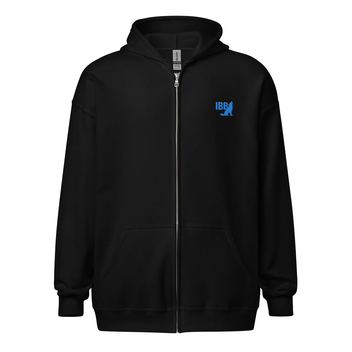 IRON BEAST BODY Premium Gym Zip Hoodie schwarz, Bodybuilding Training Bekleidung