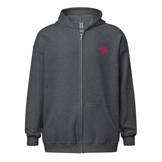IRON BEAST BODY Gym Zip Hoodie, dunkelgrau, Unisex, Premium Fitness Bekleidung, Training