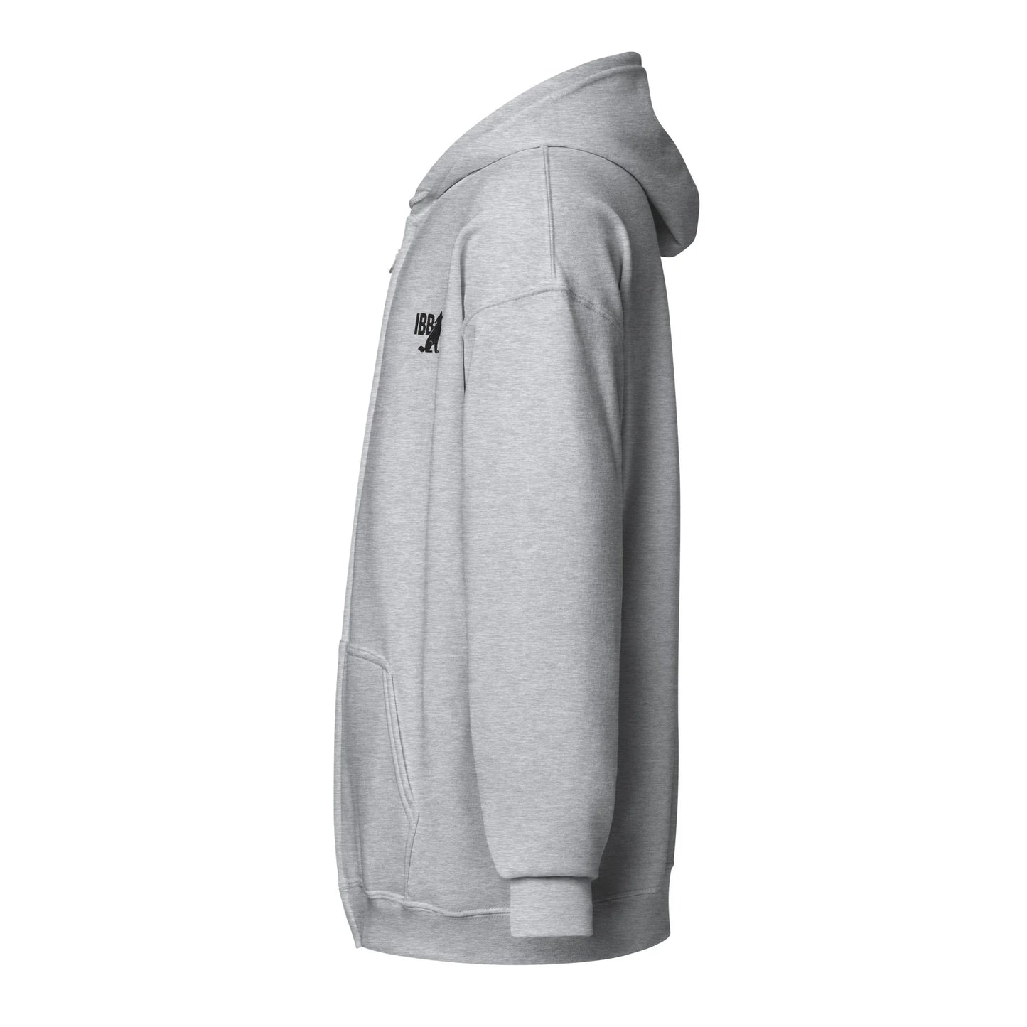 IRON BEAST BODY Unisex Zip Hoodie Sport Grey, Gym Bodybuilding Training Premium