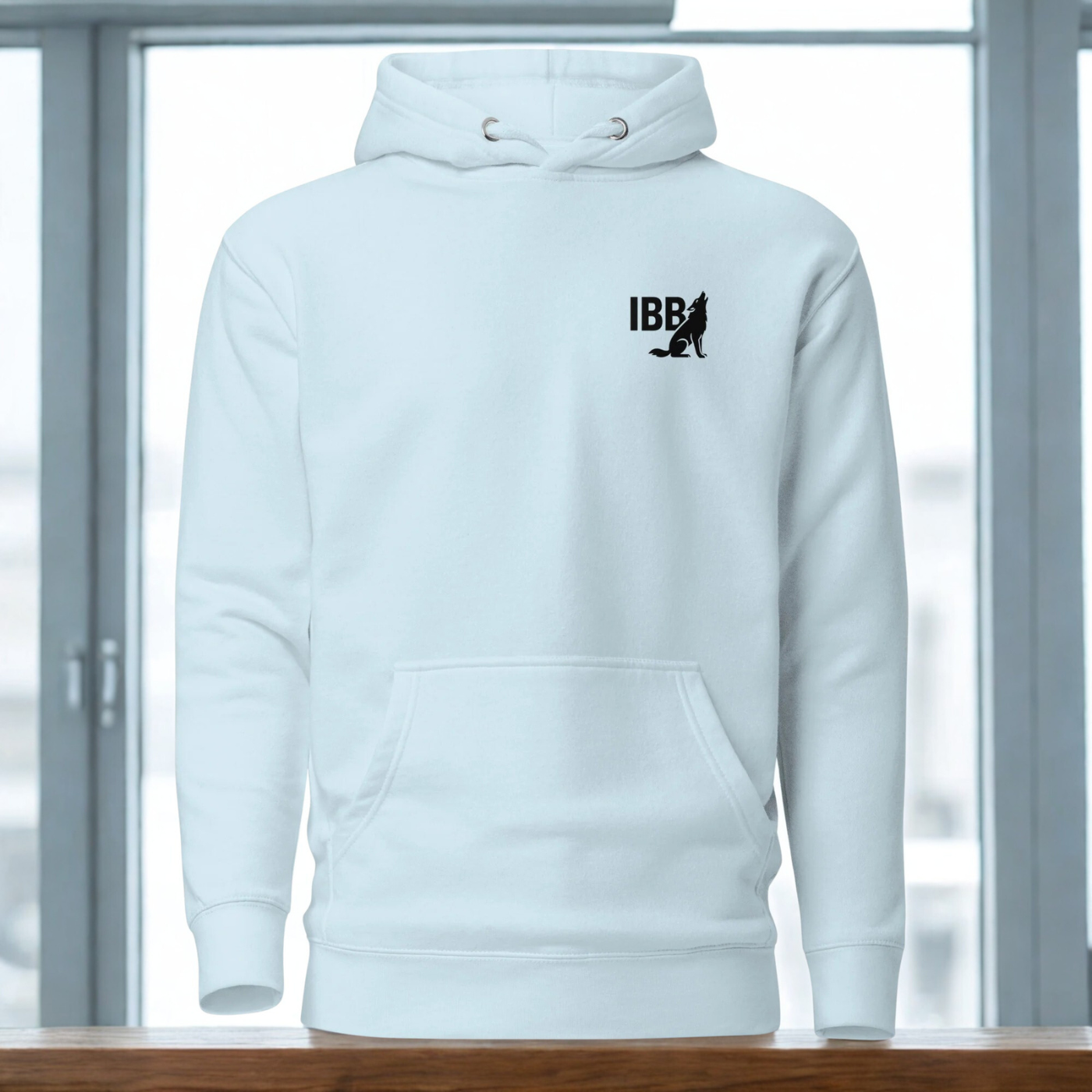 IBB Hoodie frontblack Logo small