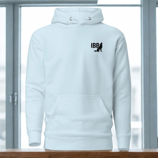 IBB Hoodie frontblack Logo small