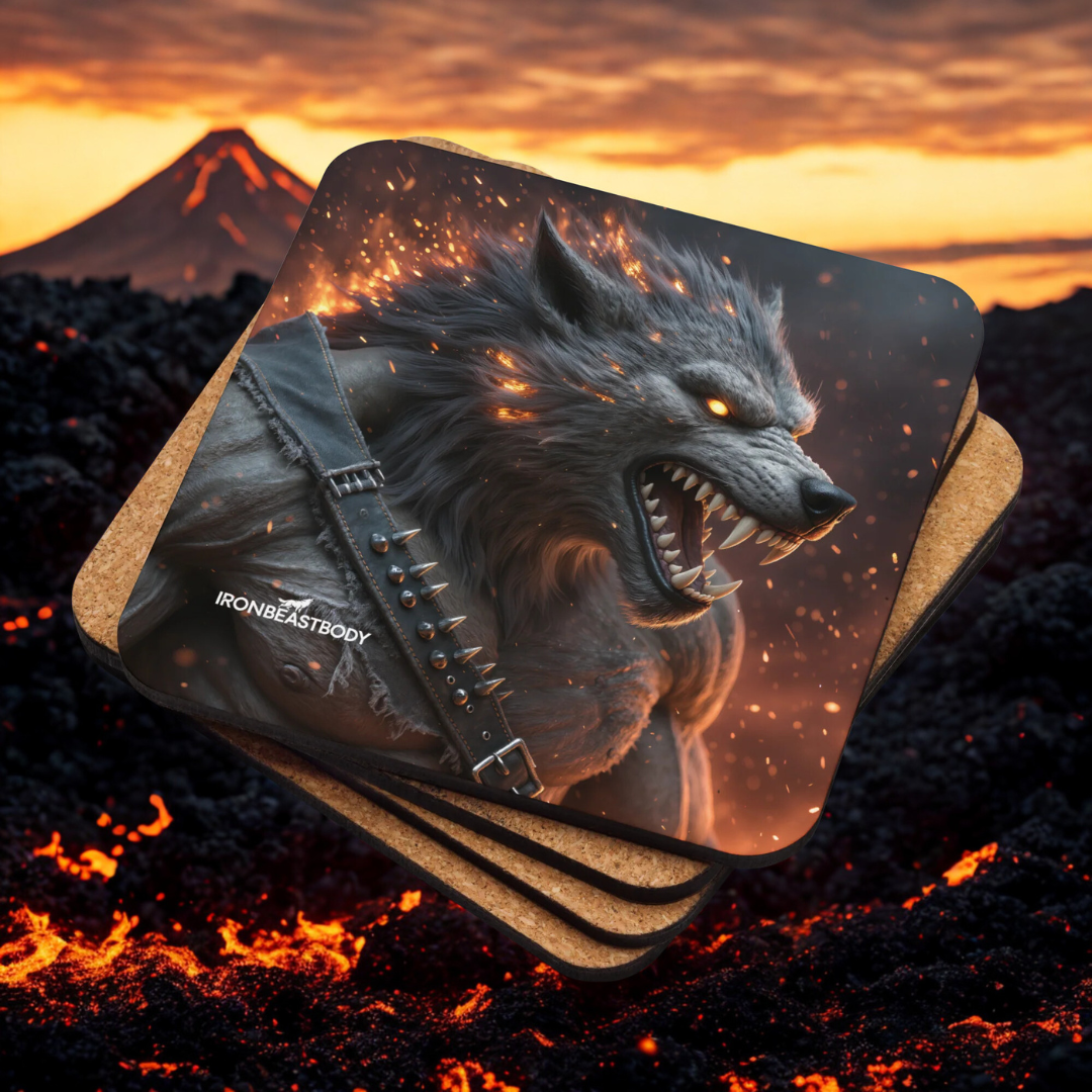 Untersetzer Lava Wolf 4er Set