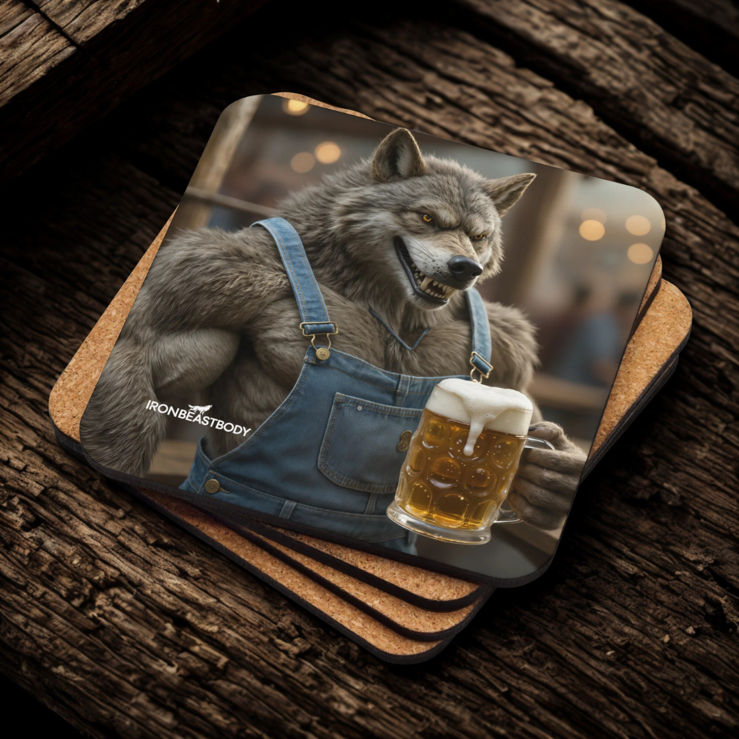 Untersetzer Bier Wolf 4er Set