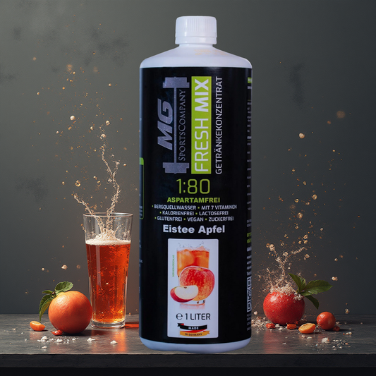 Fitness Getränkekonzentrat - Eistee Apfel - mit 7 wertvollen Vitaminen ergibt 80 Liter