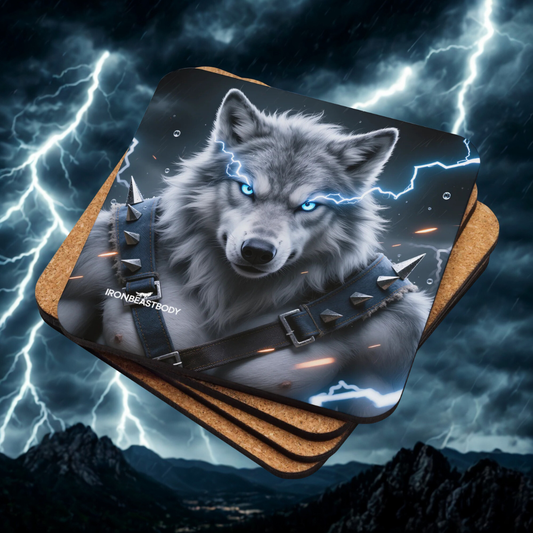 Untersetzer Blitz Wolf 4er Set