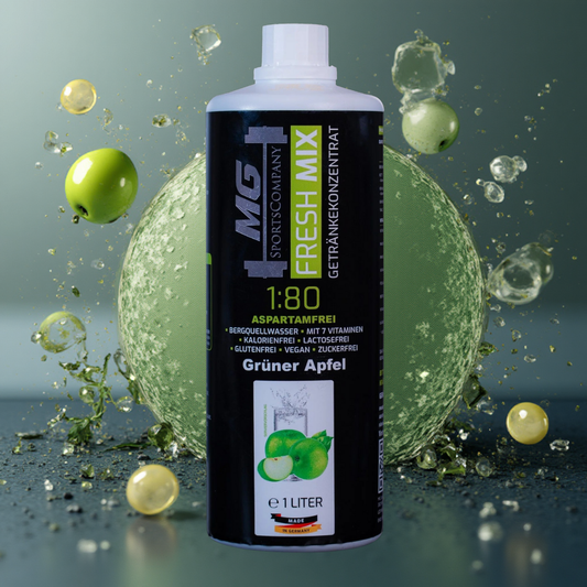Fitness Getränkekonzentrat - Grüner Apfel - mit 7 wertvollen Vitaminen ergibt 80 Liter