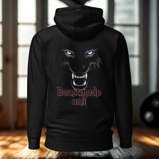 IBB Hoodie schwarz Beastmode On back