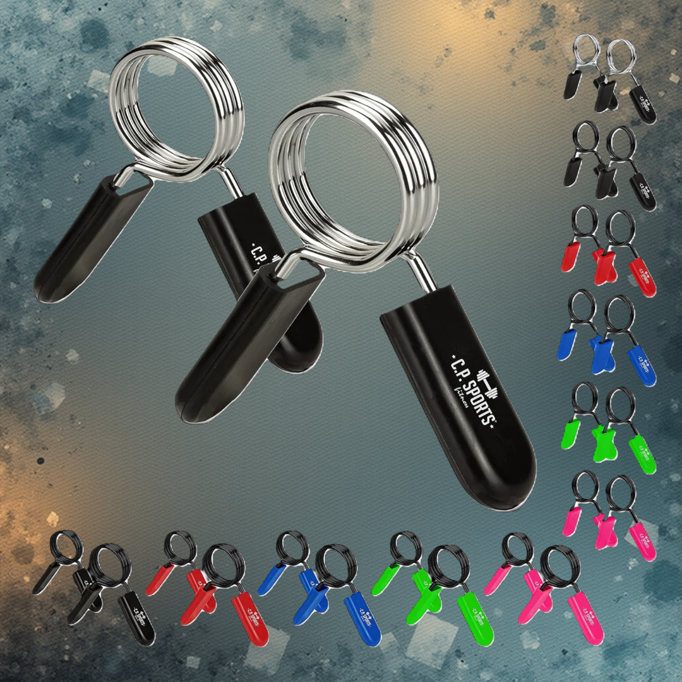 25 mm - Federverschlüsse für Kurz- und Langhantelstangen -C.P. SPorts-GN33