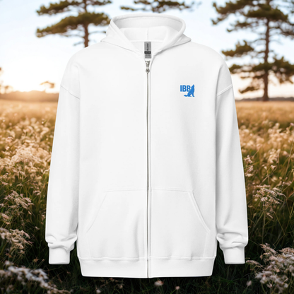 IBB Heavy-Blend Zip Hoodie blue Logo
