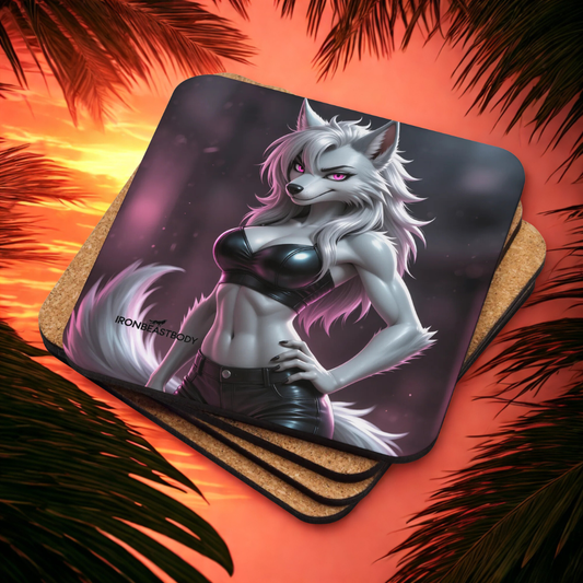 Untersetzer Lady Wolf 4er Set