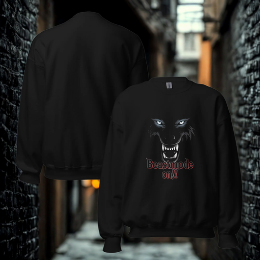 IBB Pulli schwarz Beastmode Wolf