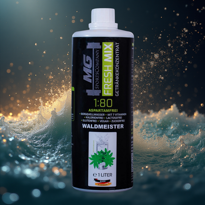 Fitness Getränkekonzentrat - Waldmeister - mit 7 wertvollen Vitaminen ergibt 80 Liter