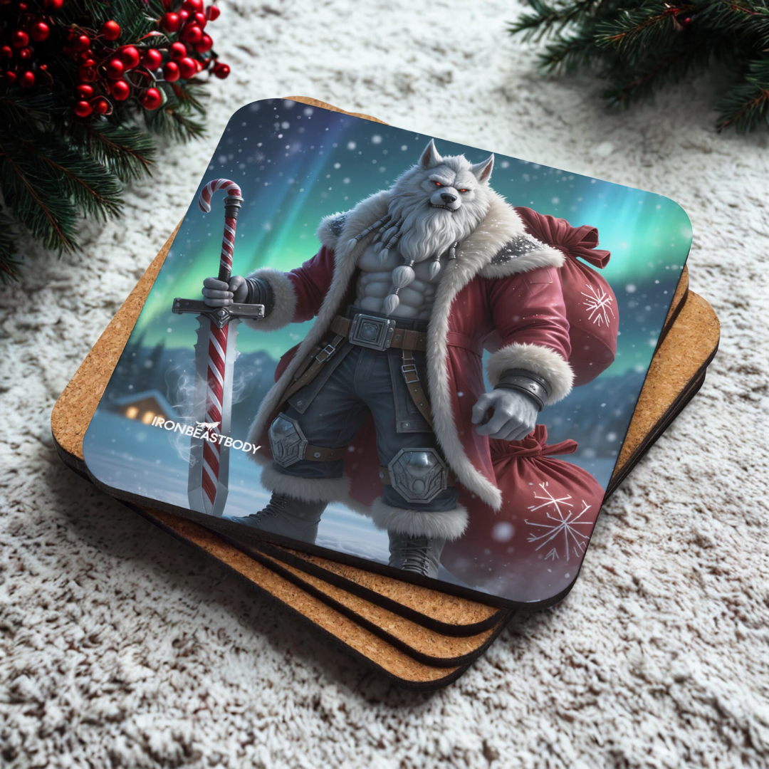 Untersetzer Weihnachtswolf 4er Set