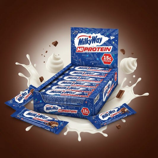 MilkyWay High Protein Bar 12x50g - 15g Protein pro Riegel mit luftig-leichtem Kern und Milchschokolade
