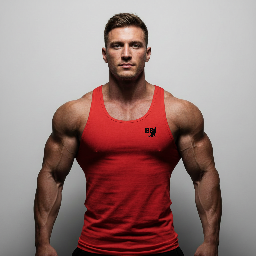 IRON BEAST BODY Stealth Edge Tanktop - Premium Fitness Tanktop in Schwarzem kleinen Logo
