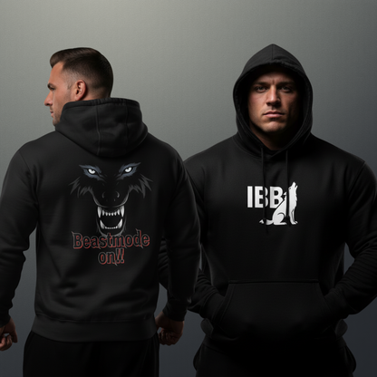 IRON BEAST BODY Shadow Beast Mode Hoodie - Premium Fitness Hoodie mit Beast Mode Design
