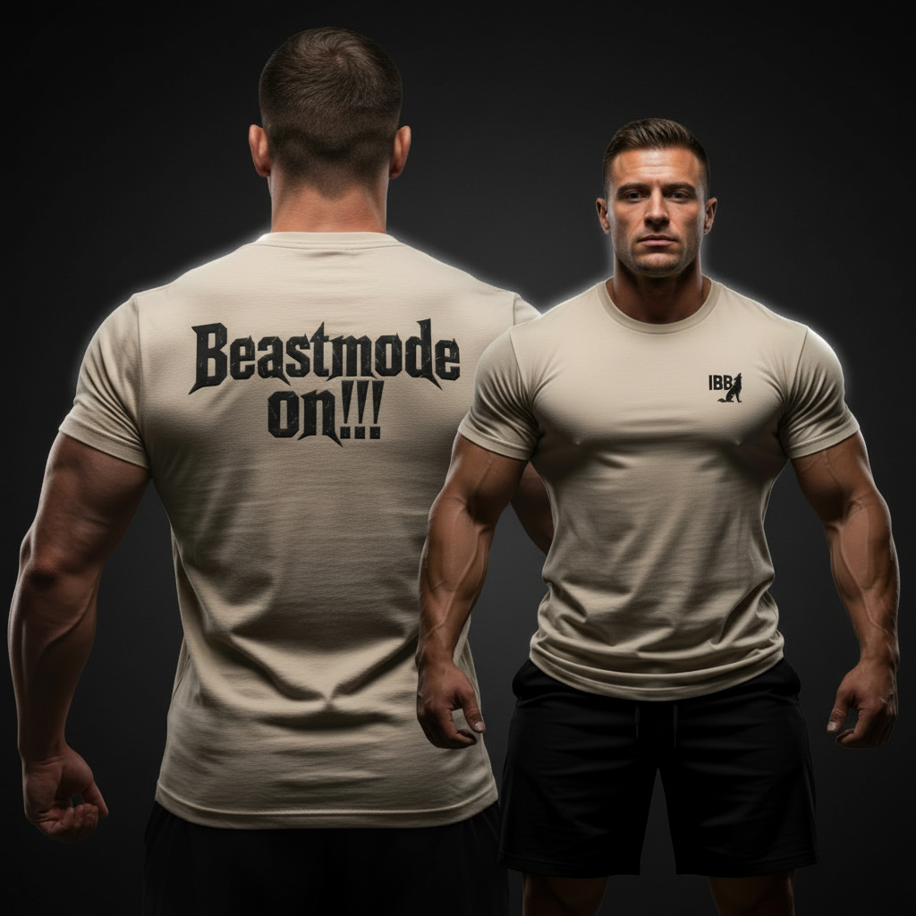 IRON BEAST BODY Beast Mode Statement T-Shirt - Premium Fitness Shirt mit Statement-Design
