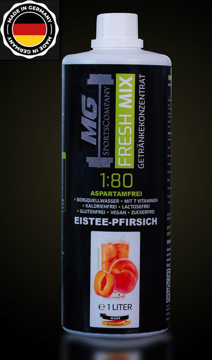 Fitness Getränkekonzentrat - Eistee Pfirsich - mit 7 wertvollen Vitaminen ergibt 80 Liter