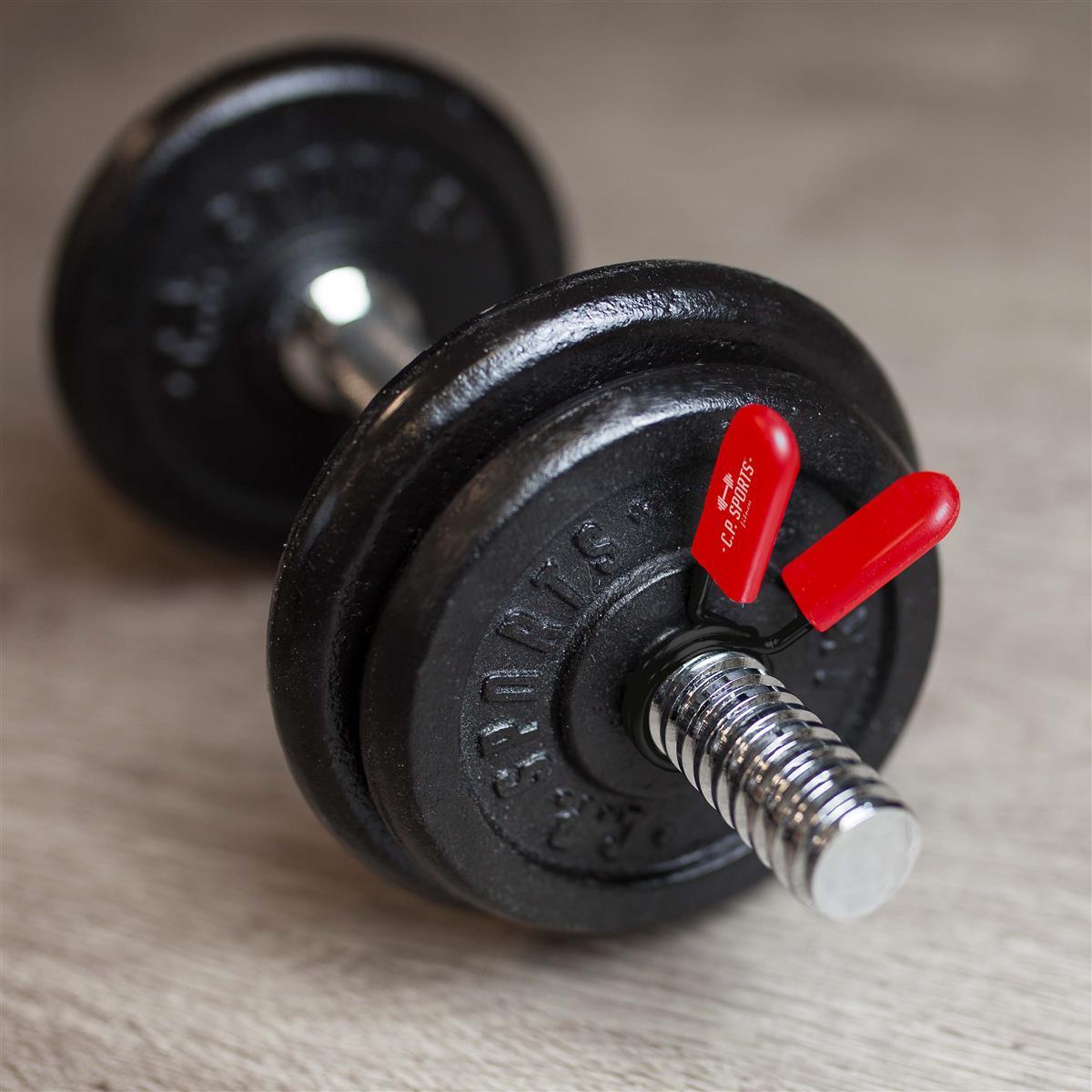 25 mm - Federverschlüsse für Kurz- und Langhantelstangen -C.P. SPorts-GN33