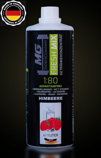 Fitness Getränkekonzentrat - Himbeere - mit 7 wertvollen Vitaminen ergibt 80 Liter