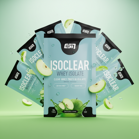 ESN Isoclear 10 x 30g Probe Grüner Apfel - Clear Whey Isolat Probier-Set mit 10 Einzelportionen
