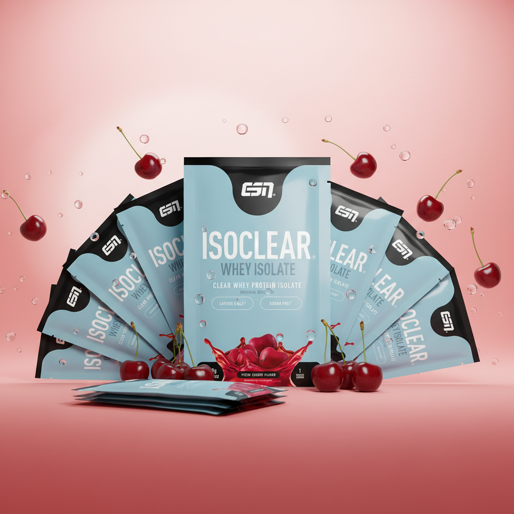 ESN Isoclear 10 x 30g Probe Frische Kirsche - Clear Whey Isolat Probier-Set mit 10 Einzelportionen
