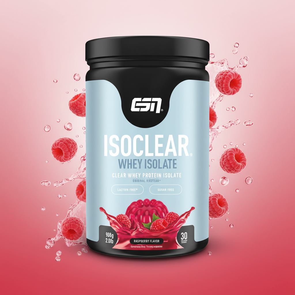 ESN ISOCLEAR Whey Isolate 908g Himbeere - Clear Whey Protein erfrischend klar statt cremig
