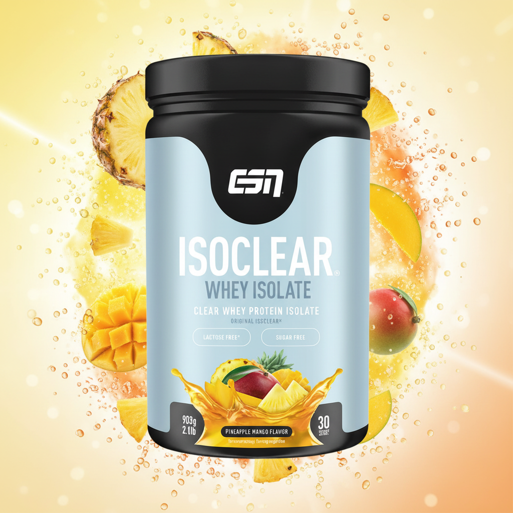 ESN ISOCLEAR Whey Isolate 908g Ananas Mango - Clear Whey Protein erfrischend klar statt cremig
