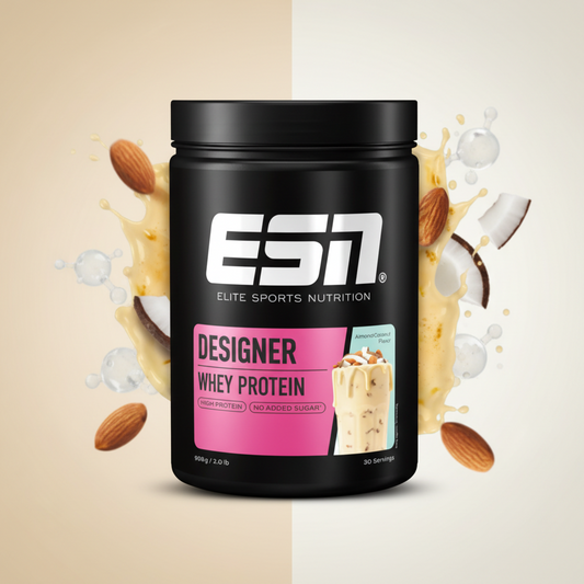 ESN Designer Whey 908g Mandel-Kokosnuss - Premium Whey Protein für Muskelaufbau und Regeneration
