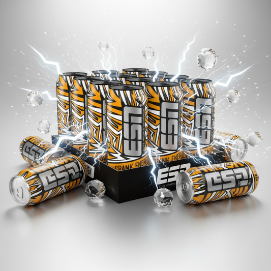 ESN Crank Energy 12x500ml White - Zuckerfrei & kalorienarm, koffeinhaltiger Energy-Drink
