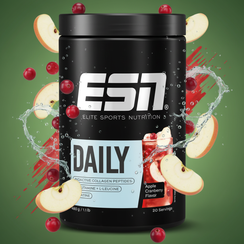 ESN Daily 480g Apfel Cranberry - All-in-One Drink für Gelenke, Sehnen, Bänder und Knorpel
