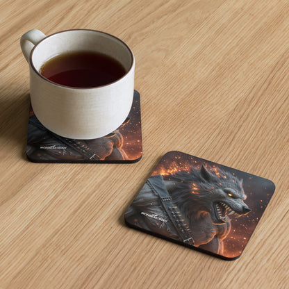 Untersetzer Lava Wolf 4er Set