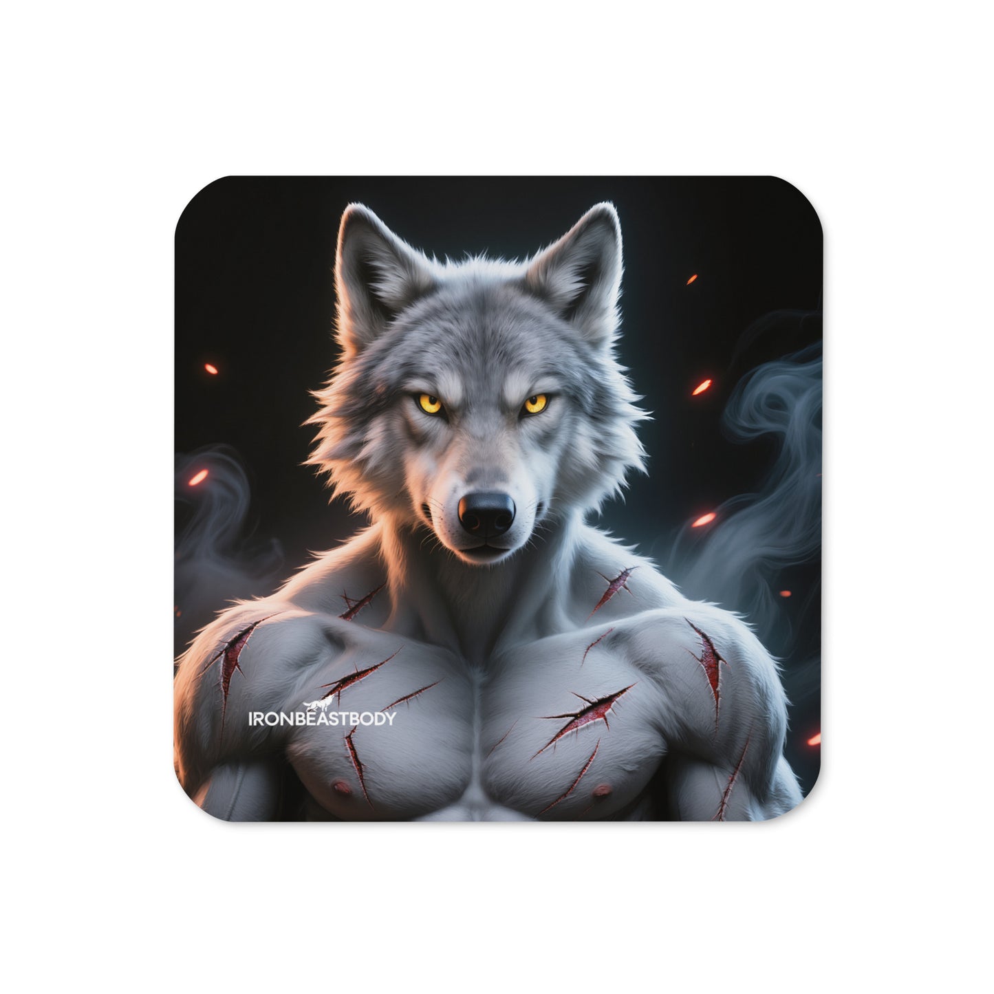 Scarred Alpha Wolf Untersetzer 4er Set - IRON BEAST BODY