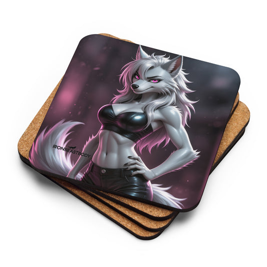 Lady Wolf Untersetzer 4er Set - IRON BEAST BODY