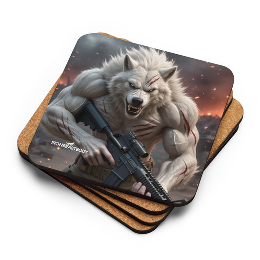 Warrior Wolf Untersetzer 4er Set - IRON BEAST BODY