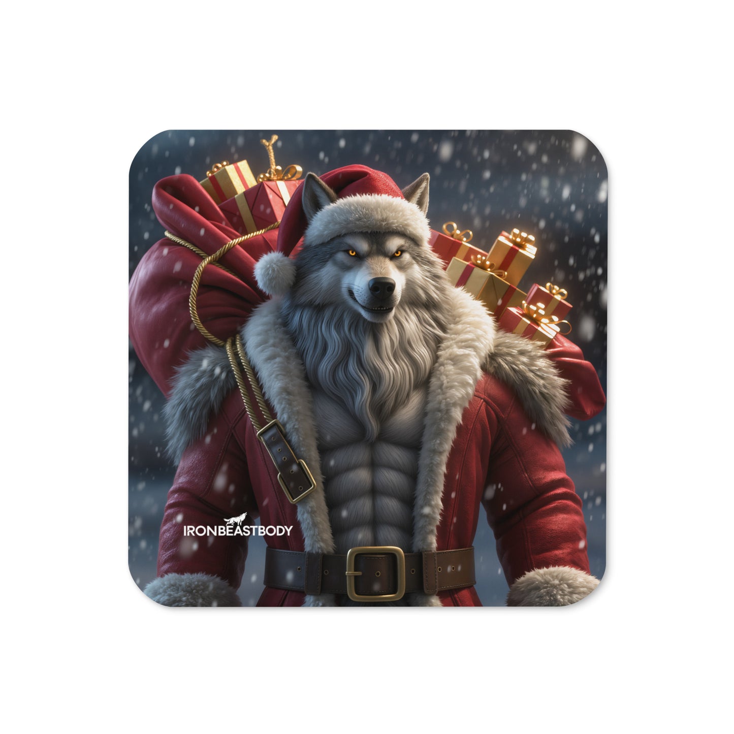 Untersetzer Santa Wolf 4er Set