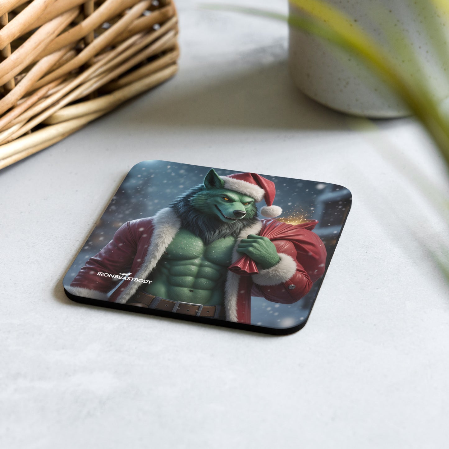 Untersetzer Grinch Wolf 4er Set