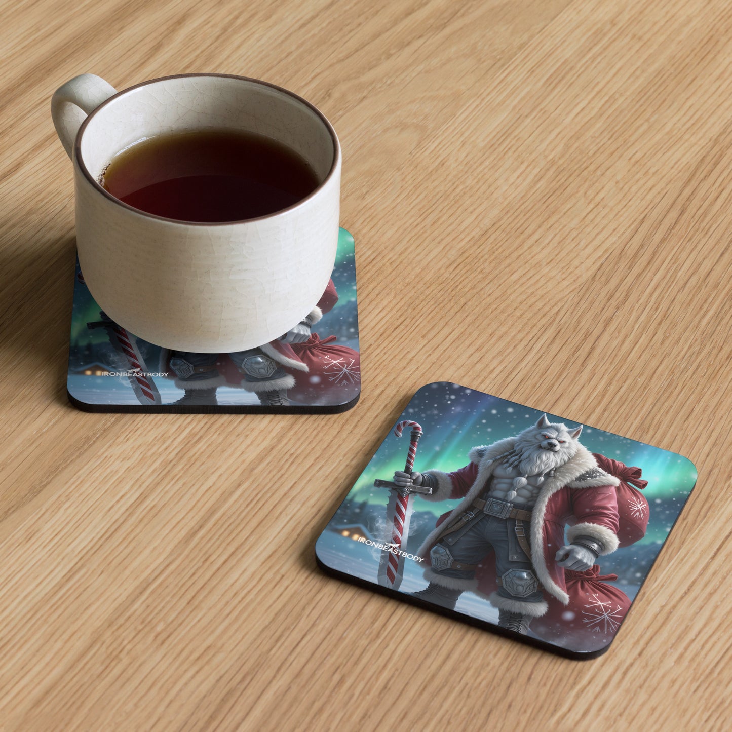 Untersetzer Weihnachtswolf 4er Set