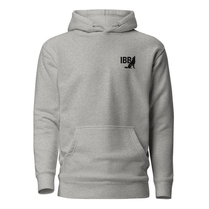 IBB Hoodie frontblack Logo small