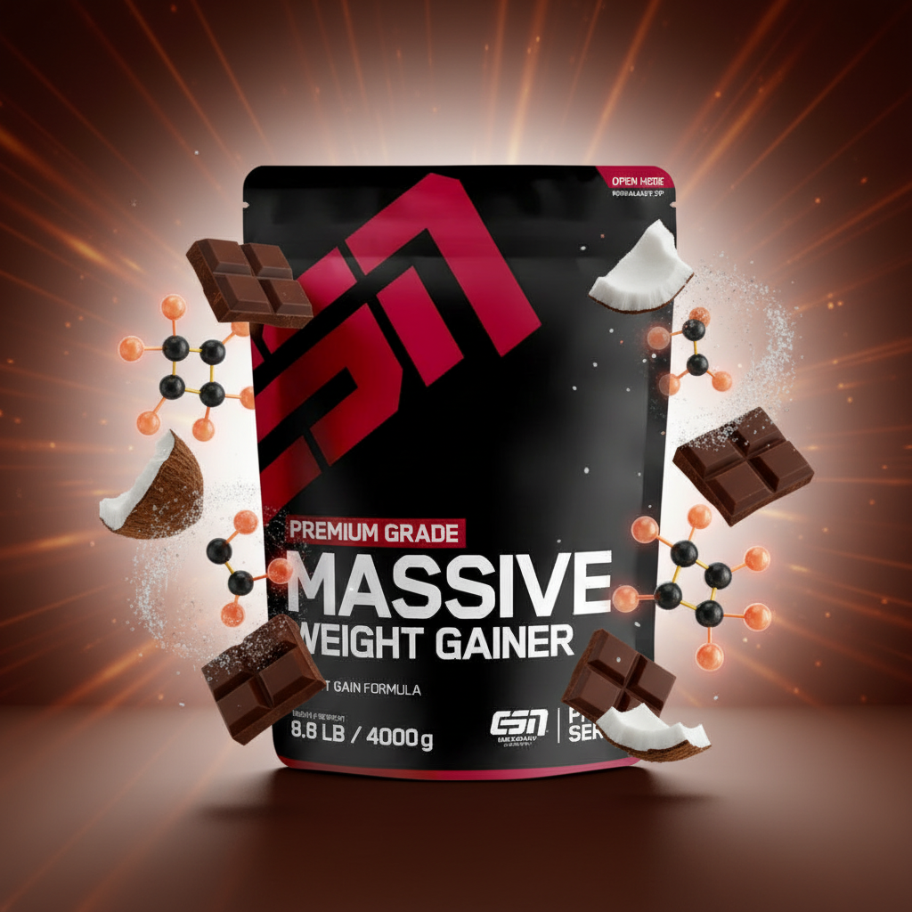 ESN Massive Weight Gainer 4000g Schokoladen Kokoscreme - High-Calorie Gainer mit bis zu 536 kcal für Masseaufbau

