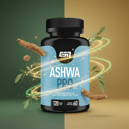 ESN Ashwa+ 120 Kapseln - Ashwagandha KSM-66® mit Magnesium, Zink und Vitamin B6 für Stressreduktion
