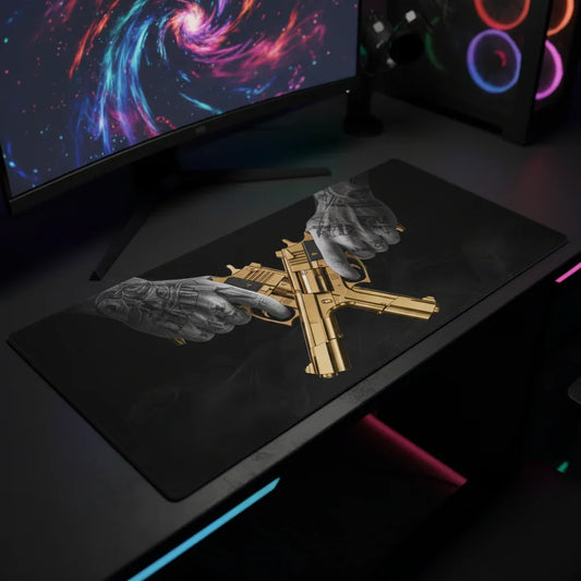 IRON BEAST BODY Gaming-Mauspad - Golden Guns XXL Premium Mousepad