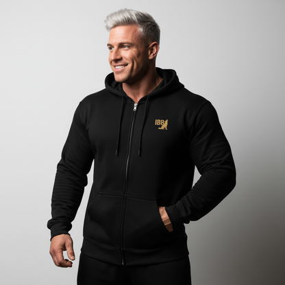 IRON BEAST BODY Golden Apex Zip Hoodie - Premium Fitness Zip-Hoodie in Gold
